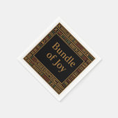 African Gold Kente Baby Shower Napkin Serviette (Ecke)