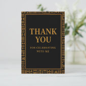 African Gold Kente Birthday Dankeschön Karte (Stehend Vorderseite)