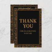 African Gold Kente Birthday Dankeschön Karte (Vorne/Hinten)