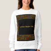 African Gold Kente Pattern Sweatshirt (Vorderseite)