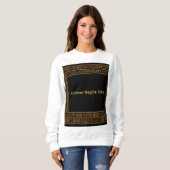 African Gold Kente Pattern Sweatshirt (Vorne ganz)