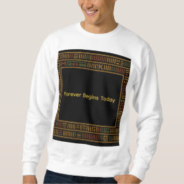 African Gold Kente Pattern Sweatshirt