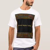 African Gold Kente Pattern T - Shirt (Vorderseite)