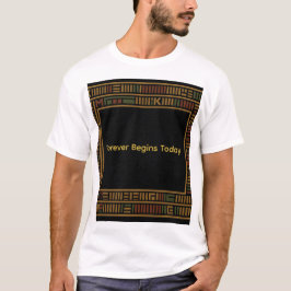 African Gold Kente Pattern T - Shirt