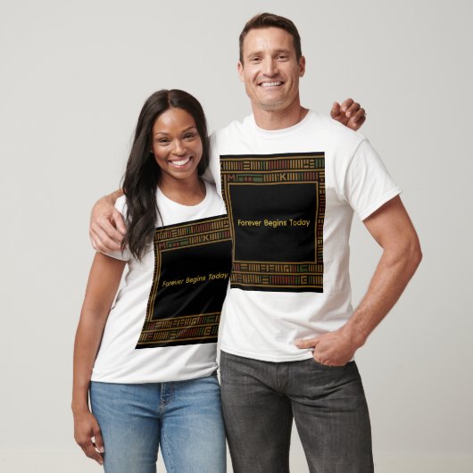 African Gold Kente Pattern T - Shirt (Unisex)