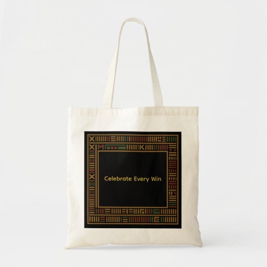 African Gold Kente Tote Bag Tragetasche (Vorne)