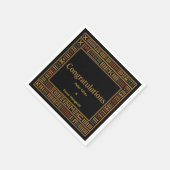 African Gold Kente Wedding Party Napkin Serviette (Ecke)