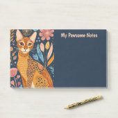 African Golden Cat Boho My Pawsome Personal Post-it Klebezettel (Auf Schreibtisch)