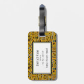 African Golden Kente Gepäckanhänger (Rückseite vertikal)