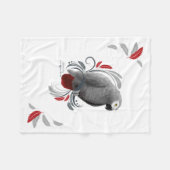 African Gray Blanket Fleecedecke (Vorderseite (Horizontal))