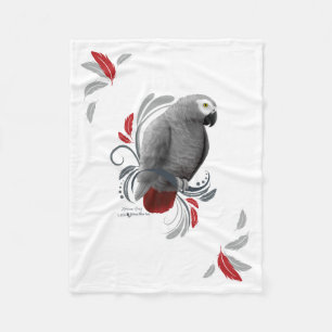 African Gray Blanket Fleecedecke