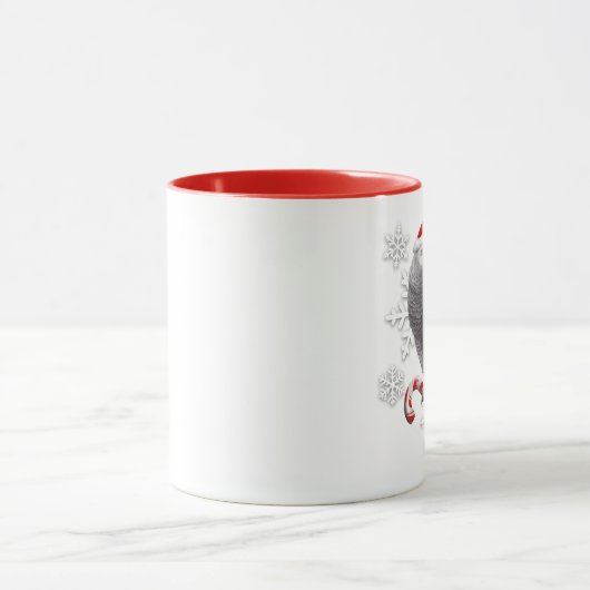 African Gray Christmas Tasse (Zentrum)