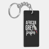 African Gray Papa Schlüsselanhänger (Vorderseite links)