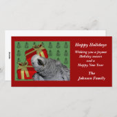 African Gray Parrot Animal Weihnachtskarte Feiertagskarte (Vorne/Hinten)