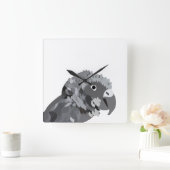 African Gray Parrot Bird Quadratische Wanduhr (Zuhause)
