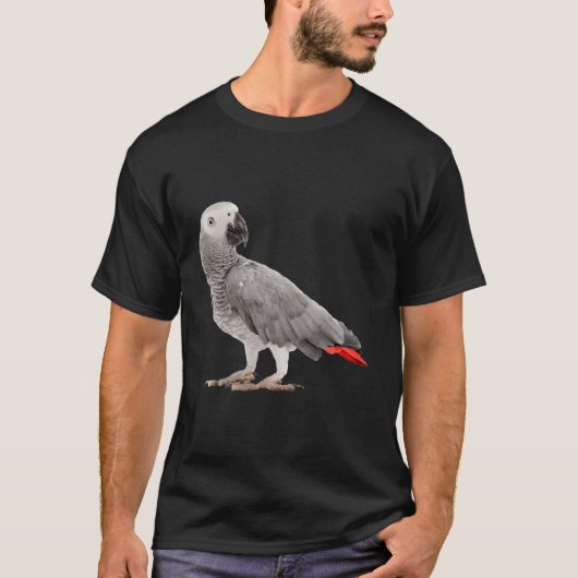 African Gray Parrot Bird S T-Shirt (Vorderseite)