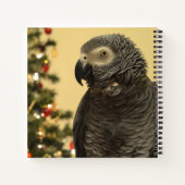 African Gray Parrot Christmas Notebook Notizblock (Rückseite)