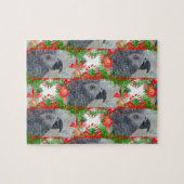 African Gray Parrot Christmas Puzzle (Horizontal)