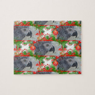 African Gray Parrot Christmas Puzzle