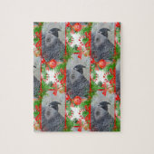 African Gray Parrot Christmas Puzzle (Vertikal)