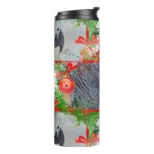 African Gray Parrot Christmas Thermosbecher (Nach links gedreht)