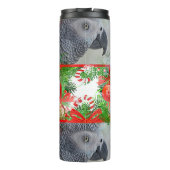 African Gray Parrot Christmas Thermosbecher (Rückseite)