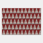 African Gray Parrot Christmas Tree Wrapping Paper Geschenkpapier Set (Vorderseite 3)