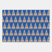 African Gray Parrot Christmas Tree Wrapping Paper Geschenkpapier Set (Vorderseite)