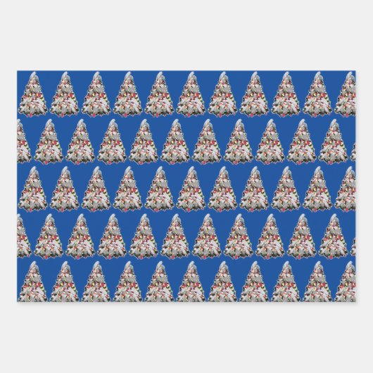 African Gray Parrot Christmas Tree Wrapping Paper Geschenkpapier Set (Vorderseite)