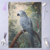 African Gray Parrot Decoupage Seidenpapier (Basteln)