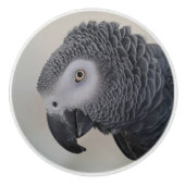African Gray Parrot Dresser Knobs Keramikknauf (Vorderseite)