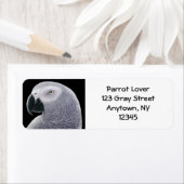 African Gray Parrot Head Label (Insitu)