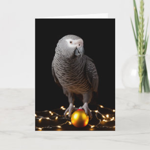 African Gray Parrot Holiday Cards Karte
