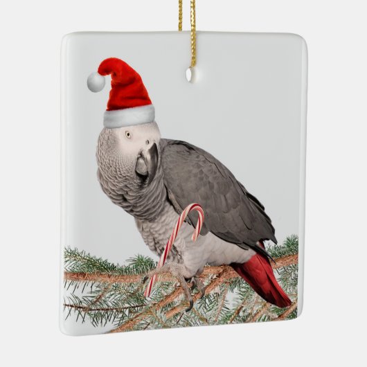 African Gray Parrot Keramik Weihnachtsschmuck (Rechts)