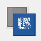 African Gray Parrot Mama Magnet (Vorderseite/Rückseite)