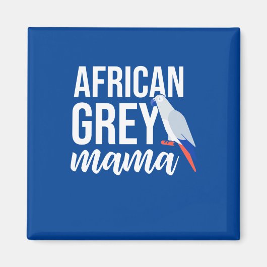 African Gray Parrot Mama Magnet (Vorne)