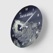 African Gray Parrot Niedlich Bird Personalisiert Runde Wanduhr (Winkel)