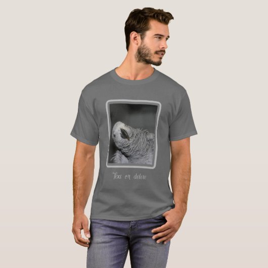 African Gray Parrot Niedlich Bird Personalisiert T-Shirt (Vorne ganz)