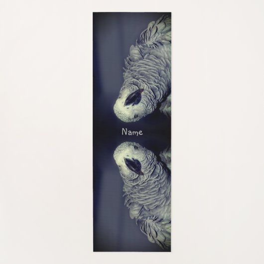 African Gray Parrot Niedlich Bird Personalisiert Yogamatte (Vorderseite)