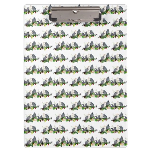 African Gray Parrot Party Clipboard Klemmbrett (Vorderseite)
