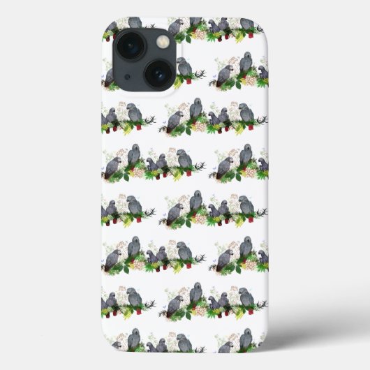 African Gray Parrot Party iPhone 13 Fall Case-Mate iPhone Hülle (Rückseite)