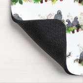 African Gray Parrot Party Mousemat Mousepad (Ecke)