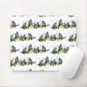 African Gray Parrot Party Mousemat Mousepad (Mit Mouse)