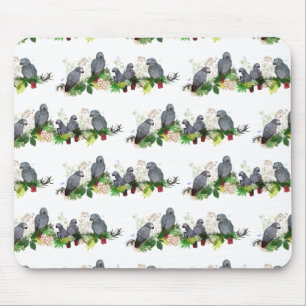 African Gray Parrot Party Mousemat Mousepad