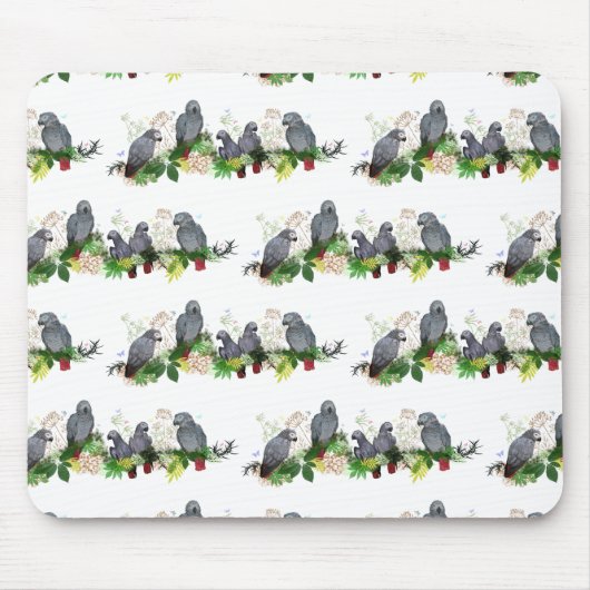 African Gray Parrot Party Mousemat Mousepad (Vorne)
