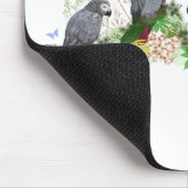 African Gray Parrot Party Mousemat Mousepad (Ecke)