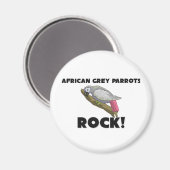 African Gray Parrots Rock Magnet (Vorderseite/Rückseite)