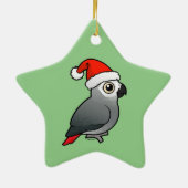 African Gray Santa Keramik Ornament (Hinten)
