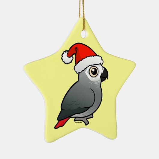 African Gray Santa Keramikornament (Rechts)