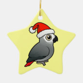 African Gray Santa Keramikornament (Vorne)